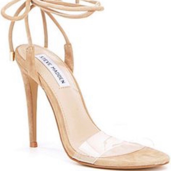 clear strappy heels steve madden